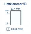 Heftklammer53 - Abmessung