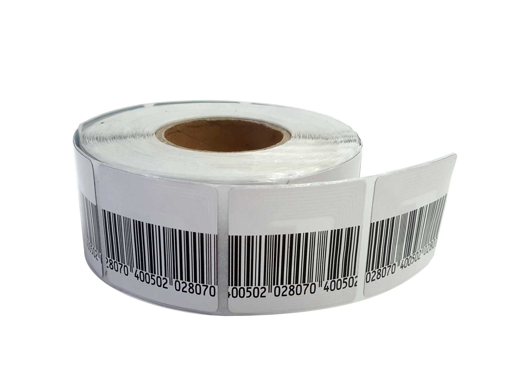RF Klebeetiketten Weiß 8,2MHz 4x4cm Warensicherung Label Deaktivierbar 1000St 